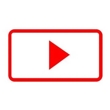 Live video streaming play button rectangular shape. Stream icon vector template 스톡 일러스트