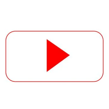 Live video streaming play button rectangular shape. Stream icon vector template Stock Illustration
