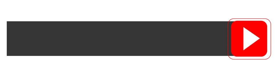 Live video streaming play button rectangular shape. Stream icon template Illustrazione stock