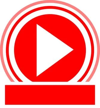 Live video streaming, play button shape Illustrazione stock
