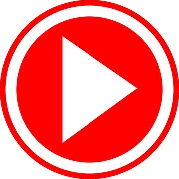 Live video streaming, play button shape Stock Illustration