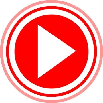 Live video streaming, play button shape Illustrazione stock