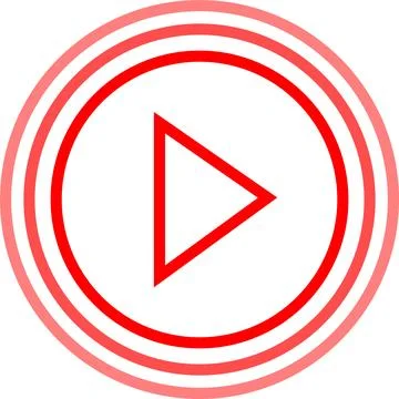 Live video streaming, play button shape Illustrazione stock