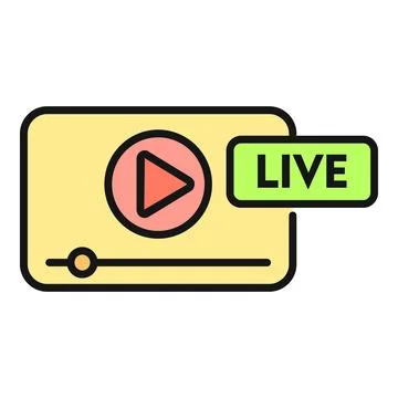 Live video streaming player interface illustration Stock Illustration