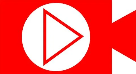 Live video streaming template, play button shape Illustrazione stock