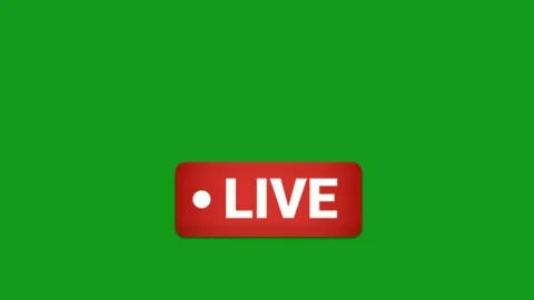 Live video symbol motion graphics with green screen background Stock Footage 134505106