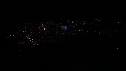 Live view firework with sound, new year 2021, Yalta Crimea 库存影片 145899019
