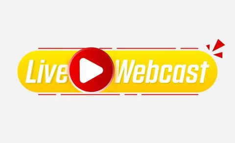 Live Webcast Button, icon, emblem, label. Vector stock illustration Stock Illustration