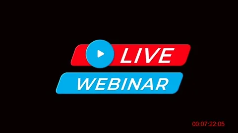 Live webinar animation with timer text green screen background Stock Footage 300318431
