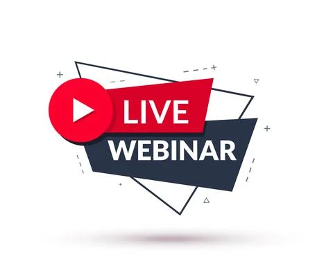 Live webinar banner Stock Illustration