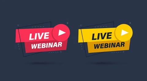 Live webinar banner Stock Illustration