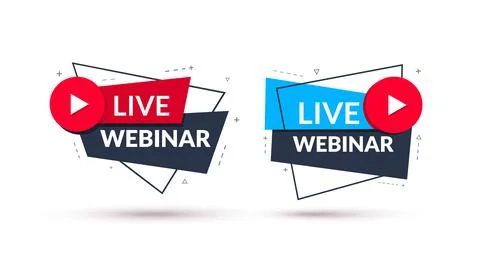 Live webinar banners Stock Illustration