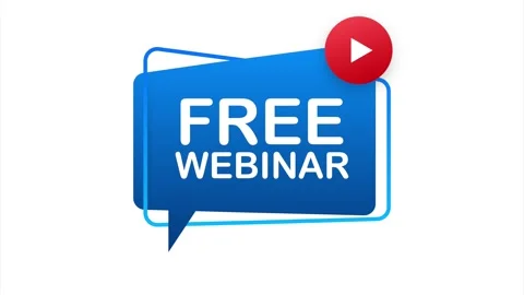 Live Webinar Button, icon, emblem, label. illustration. Stock Footage 147272673