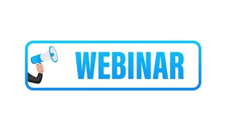 Live Webinar Button, icon, emblem, label. Motion graphics. Stock Footage 149442542