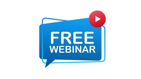 Live Webinar Button, icon, emblem label. Motion graphics. Stock Footage 156615347