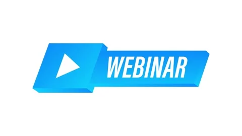 Live Webinar Button, icon, emblem label. Motion graphics. Stock Footage 158893132