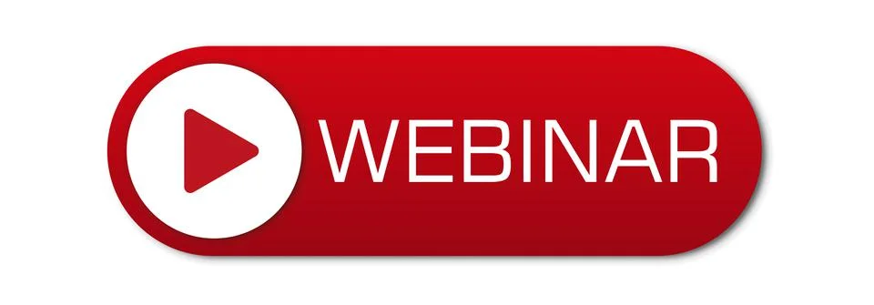 Live Webinar Button, icon, emblem. Live Webinar label. Stock Illustration