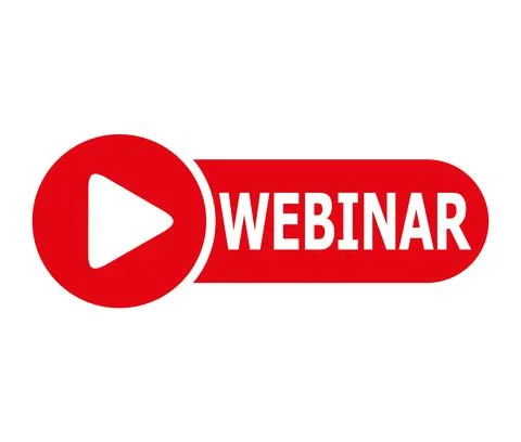 Live Webinar Button, icon, emblem label Vector illustration isolated on white Stock Illustration