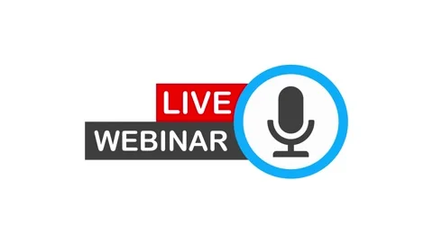 Live Webinar Button, icon. Motion graphics. Stock Footage 150648846