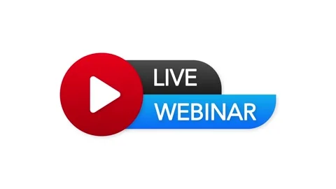 Live Webinar Button, icon. Motion graphics. Stock Footage 153489608