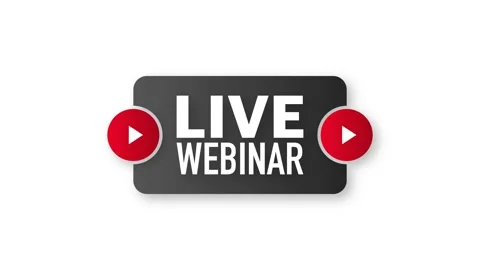 Live Webinar Button, icon. Motion graphics. Stock Footage 153489761