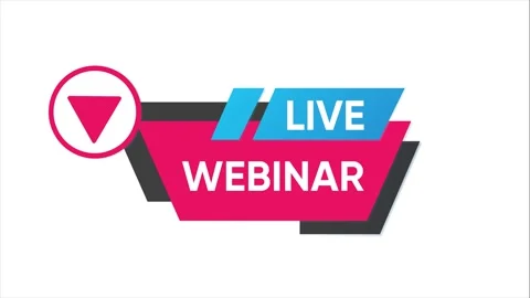 Live Webinar Button, icon. Motion graphics. Stock Footage 153734607