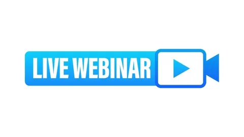 Live Webinar Button, icon. Motion graphics. Stock Footage 158888468