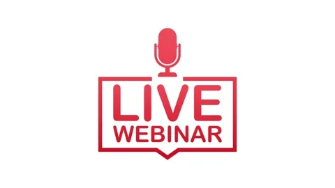 Live Webinar Button, icon. Motion graphics. Stock Footage 158889101