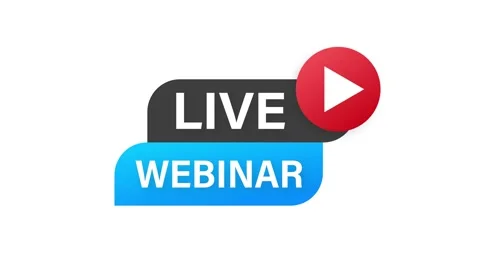 Live Webinar Button, icon. Motion graphics. Stock Footage 158892738