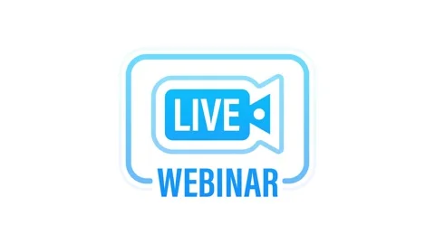 Live Webinar Button, icon. Motion graphics. Stock Footage 158893867