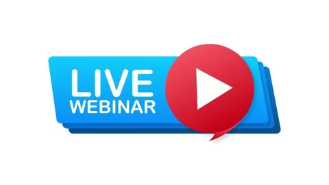Live Webinar Button, icon. Motion graphics. Stock Footage 158895504