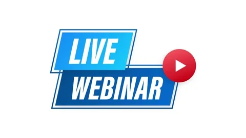Live Webinar Button, icon. Motion graphics. Stock Footage 158897204
