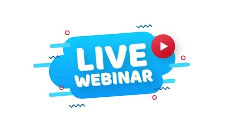 Live Webinar Button, icon. Motion graphics. Stock Footage 158897237