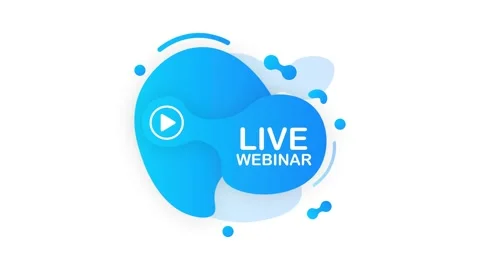 Live Webinar Button, icon. Motion graphics. Stock Footage 158897324
