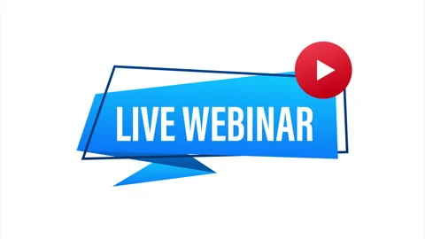 Live Webinar Button, icon, stamp, logo. illustration. 스톡 동영상 147312131
