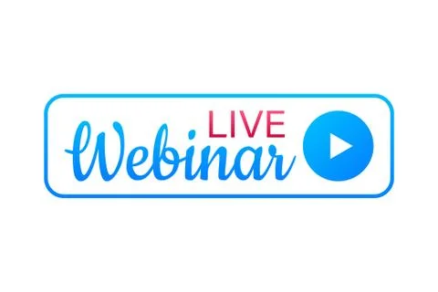 Live Webinar Button, icon. Vector stock illustration Stock Illustration