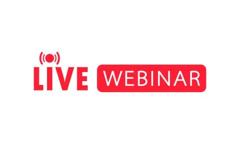 Live Webinar button. Online lectures and education icon. UI, UX interface con Stock Illustration