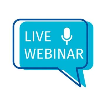 Live webinar icon bubble on transparent background Stock Illustration