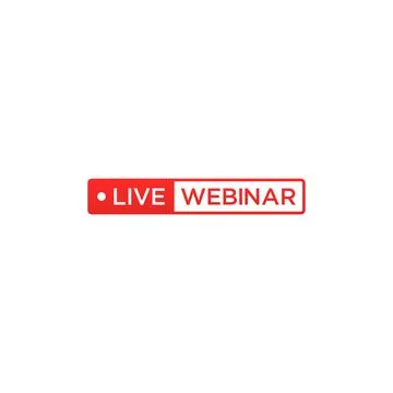 Live webinar icon button vector illustration Stock Illustration