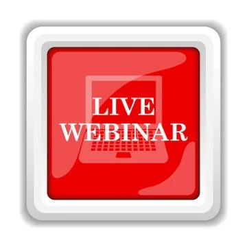 Live webinar icon. internet button on white background.. 스톡 일러스트