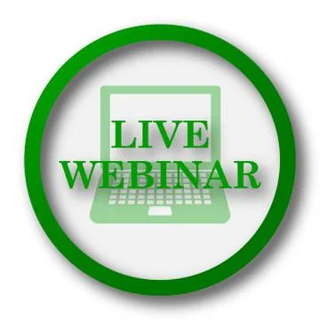 Live webinar icon. Internet button on white background.. イラスト素材