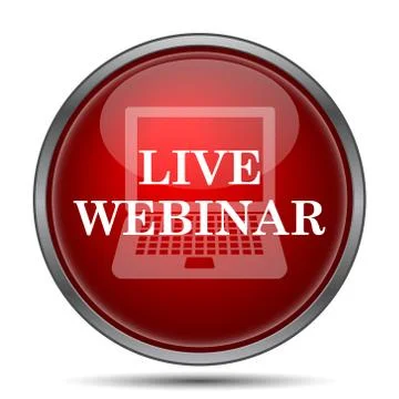 Live webinar icon. Internet button on white background.. イラスト素材
