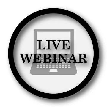Live webinar icon. Internet button on white background.. イラスト素材