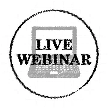 Live webinar icon. Internet button on white background.. イラスト素材