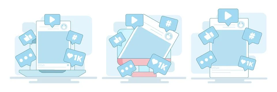 Live webinar icon set featuring online training, virtual conferences. Ilustración de archivo