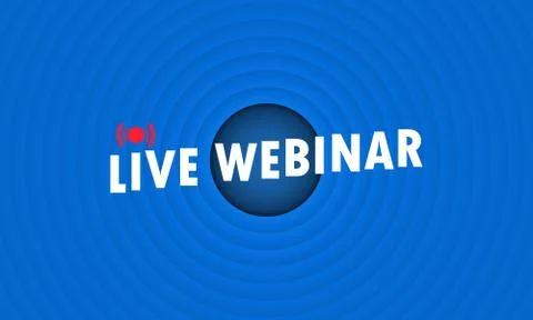 Live webinar illustration. For webinar template, social media webinar. Vector Stock Illustration