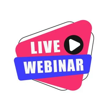 Live webinar label for broadcasting live. Vector eps Stock Illustration
