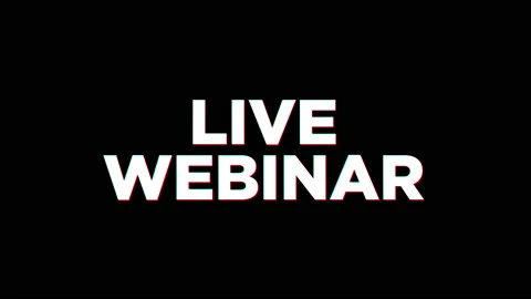 Live webinar text Glitch effect animation. Video stock 219912927