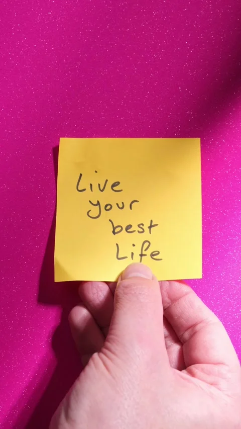 Live your best life note Stock-Footage 294929837