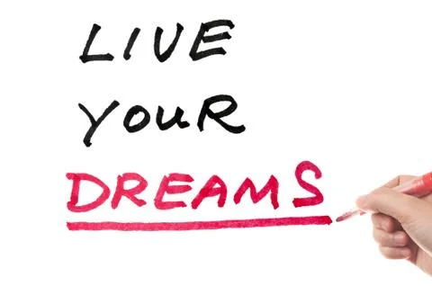 Live your dreams Stock Illustration